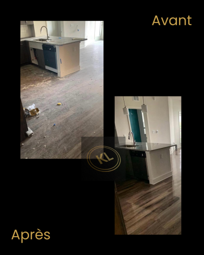 Nettoyage fin de chantier 1 avant après